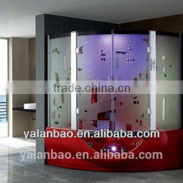 2015 hot sales steam suana room / steam shower room with spa tub G160I from China