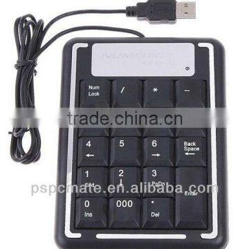 Black Color Mini USB Numeric Number Keyboard Keypad for Laptap