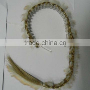 golden fashion head hoop with braiding hair