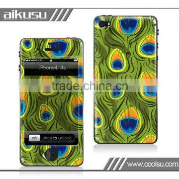 Popular and fashion design!! 3d cell phone sticker for iPhone4/4S