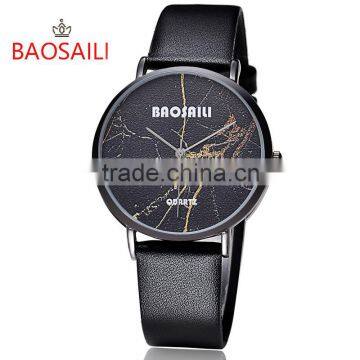 Marble Texture Dial Watch Custom Personalized Soft Leather Female Casual Modern Lady Watch photo-2
