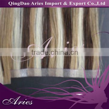 2014 Top Quality Virgin European Pu Skin Weft Human Hair Extension