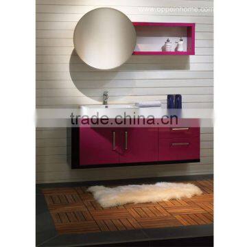 Lacquer Finish Modern Cabinet Block Board Bathroom Cabinet Set