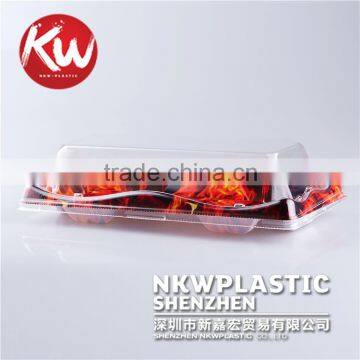 KW-0001 Disposable container Plastic PS/BOPS Colorful Printed wholesale Japanese Sushi food packing Tray
