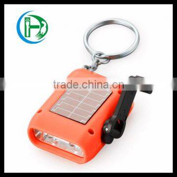 top quality dynamo solar power rechargeable led flashlight