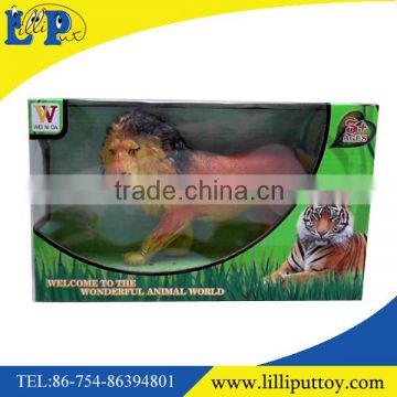 10 inches PVC animal toy lion with color box