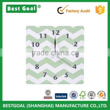 Home decor clock Sea Foam Chevron Wall Clock