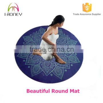 Fashionable beautiful printing round yoga mat