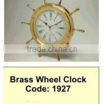 Brass wheel clock