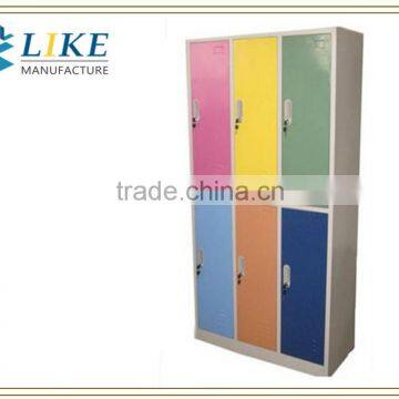 Colorful children clothes cabinet,comfortable children steel locker