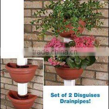 Drainpipe flower pot