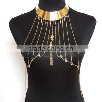 BC0097 High Quality Gold Plated Jewelry Body Chain Dress For Women