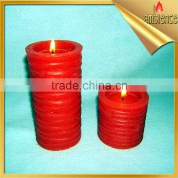 craft candle color red round square gift pillar candle