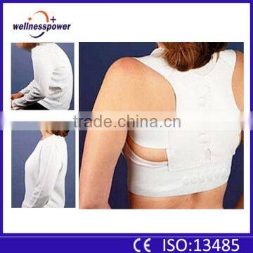 2016 adjustable elastic therapy magnetic shoulder back correction posture brace for women