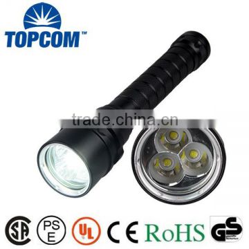 Aluminum alloy best selling black diving flashlight