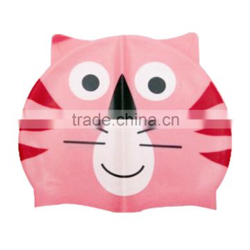 cat Design Funny Cartoon Kids Swimming Cap