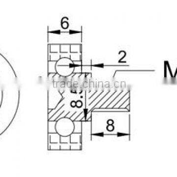 2016 Best Selling DR19 Sliding Door Drawer Slide Track and Roller photo-3