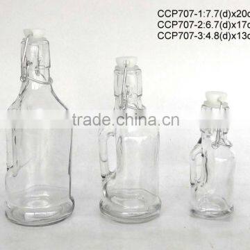 CCP707 glass bottle with airtight lid