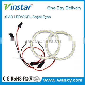 80mm 100mm 115mm 125mm LED Xenon White Halo SMD Angel Eye Rings For Car