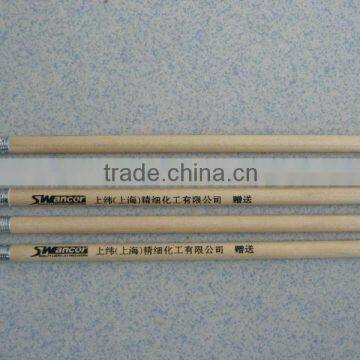 Standard size round shape 2.0mm HB lead natural wood promotion gift pencil with eraser