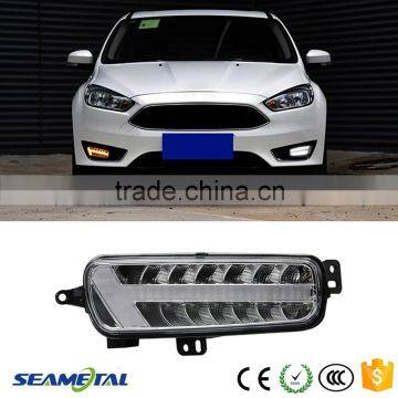 12V 6W DRL Daytime Running Light With Yellow LED Turning Lights Car Front Fog Lamp For Ford Focus 3th 2015 2016 LED Fog Light                        
                                                Quality Choice