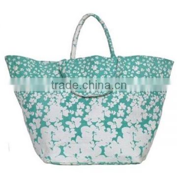 beautiful thick cotton canvas beach bag