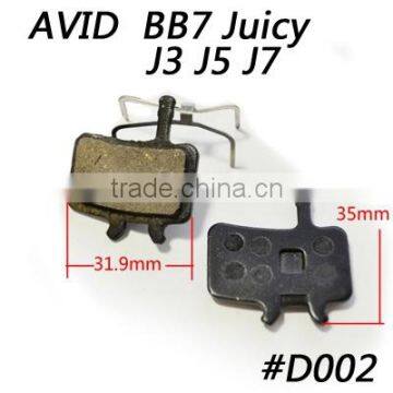 D002 China Wholesale Bicycle Disc Brake Pads factory for FOR AVID BB7 Juicy