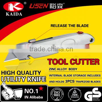 2pcs Trapezoid blade Zinc alloy Sliding Utility Cutter Knife