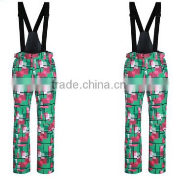 Women Colorfull Crane Snow Pants