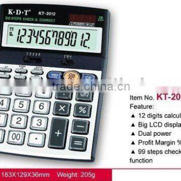 99 steps check&correct function 12 digits calculator KT-2012