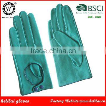 Helilai Hot Selling Ladies Unlined Sheep Leather Gloves Women Winter Leather Motorcycle Gloves photo-5