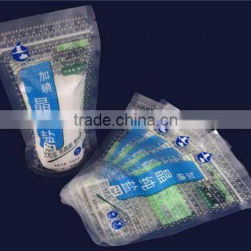 free sample stand up plastic salt packaging bag