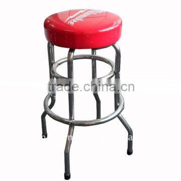 stainless swivel barstool with double ring