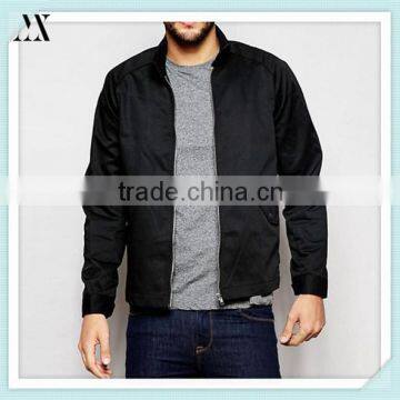 2016 Wholesale Man Jacket Mid - weight Twill With Funnel Neck In Black Custom Jacket