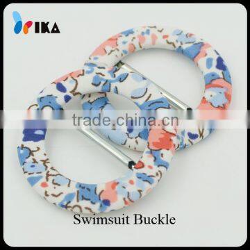 fancy fabric covered metal swimsuit buckle for sexy girl