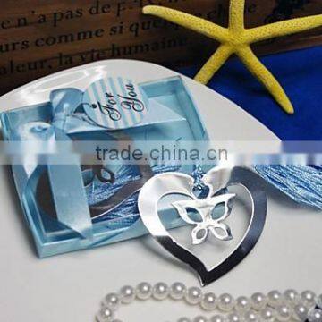 butterfly heart stainless steel bookmark