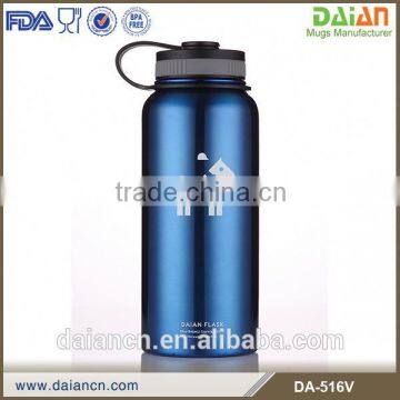 High capacity vacuum stainless steel insulated water bottle