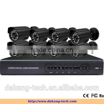 H.264 8ch CCTV Camera System / 8 CCTV Cameras + 8ch Digital DVR / Wire CCTV Camera DVR Kit