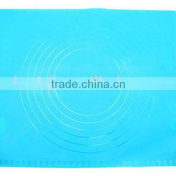 L size 100% Food Grade silicone Baking mat /silicone table mat with ruler