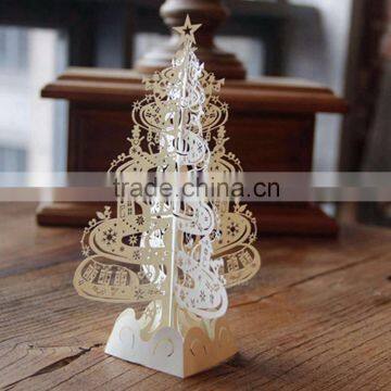 3D Birthday Handmade Car Laser Cut Pop Up Cards Decoration Greeting Card Merry Christmas Tree Party photo-3