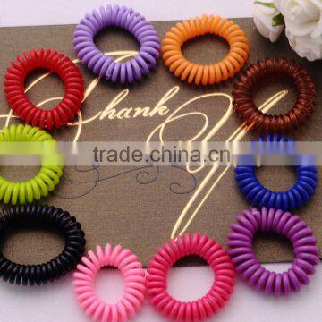 >>>2016 Top Selling Cheap Fashion Kids Plastic Telephone Wire Hair Ropes/ photo-2