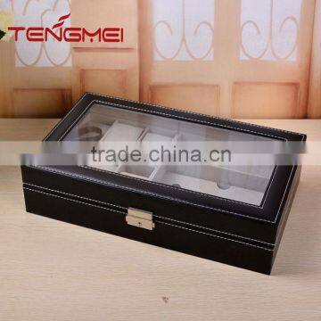 Muti function PU storage box for watch and glasses box