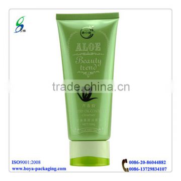 100ml pearl white plastic cosmetic tube with flip cap