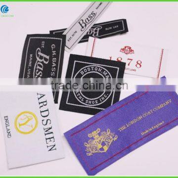 Wholesale Custom Loop Folded Garment Damask Clothing Labels Cheap Damask Woven Labels photo-4