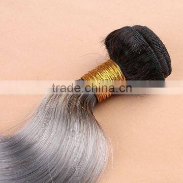 Grey and Black Ombre Hair Extensions Laser Hair Removal Machine 100% Peruvian Hair Quality Choice photo-6
