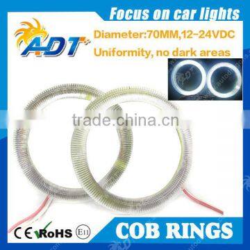 2016 Hot sale 70mm Car Angel Eyes Halo Ring Light Bright 81 SMD LEDs