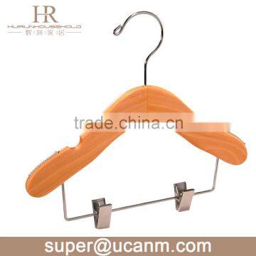 HRKW-FF1IGN Lovely children wooden hanger with clips