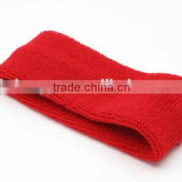 cheap womens red terry cloth skating headbands