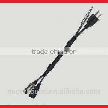 3pin XLR male to 6.3mm JACK male audio cable and adapter Power cable