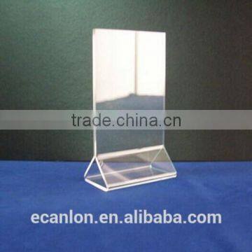 good quality perspex transparent hotel table menu holder